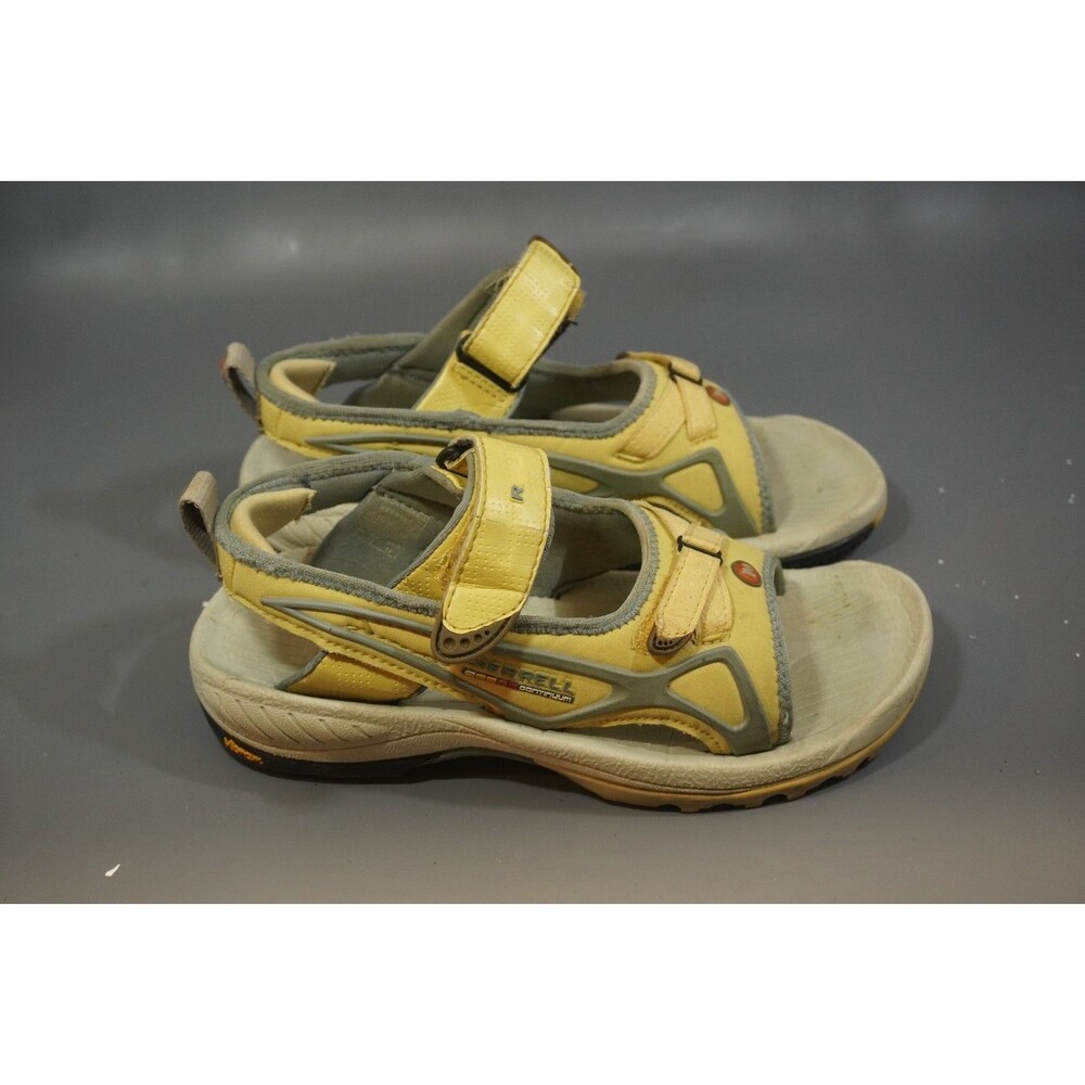 Merrell Sandals Women's Size 6 Continuum Vibram Hiking Yellow Wrap Strappy Vtg